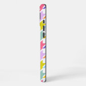 Houndstooth Multicolor + White Big Pattern iPhone Hoesje (Linkerkant)