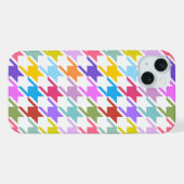 Houndstooth Multicolor + White Big Pattern iPhone Hoesje (Achterkant horizontaal)