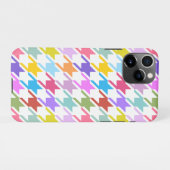 Houndstooth Multicolor + White Big Pattern iPhone Hoesje (Achterkant horizontaal)
