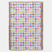 Houndstooth Multicolor+White Pattern Deken (Voorkant Verticaal)