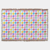 Houndstooth Multicolor+White Pattern Deken (Voorkant)
