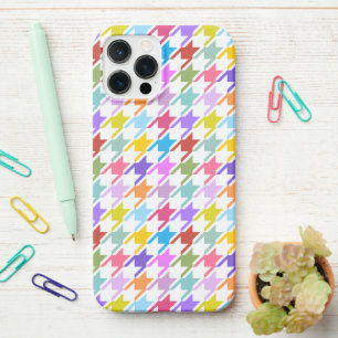 Houndstooth Multicolor+White Pattern iPhone 12 Pro Max Hoesje