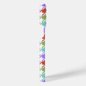 Houndstooth Multicolor+White Pattern iPhone Hoesje (Rechterkant)