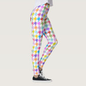 Houndstooth Multicolor+White Pattern Leggings (Rechts)