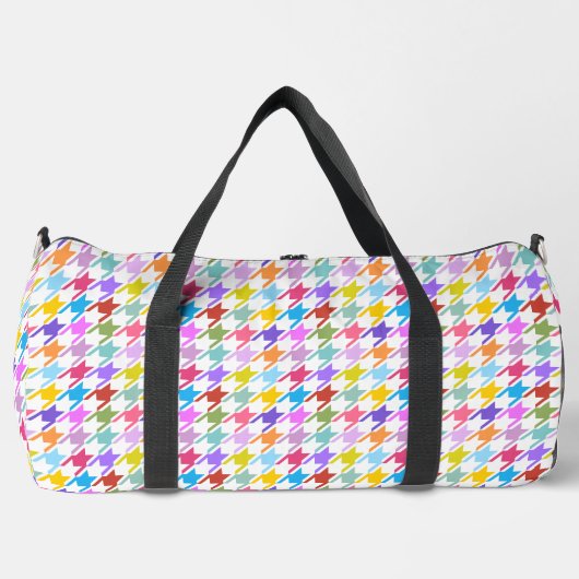 Houndstooth Multicolor+White Pattern Plunjezak (Voorkant)