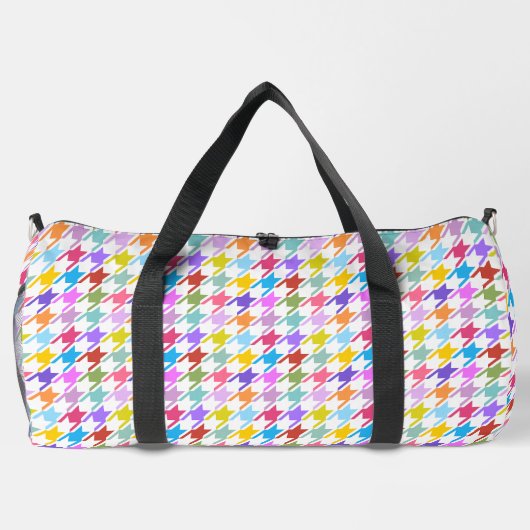 Houndstooth Multicolor+White Pattern Plunjezak (Achterkant)