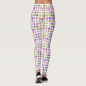 Houndstooth Multicolor+White RPT Pattern Leggings (Achterkant)