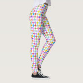Houndstooth Multicolor+White RPT Pattern Leggings (Rechts)