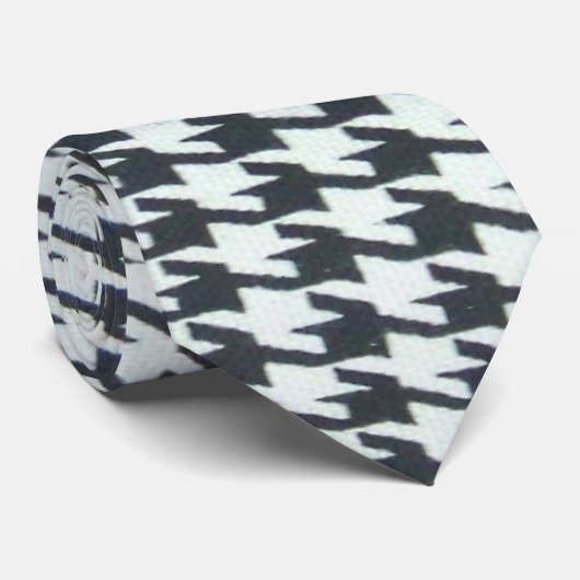 Houndstooth Necktie Stropdas (Opgerold)
