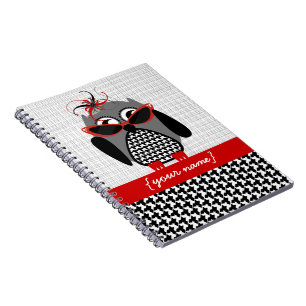 Houndstooth Owl - Persoonlijke laptop Notitieboek