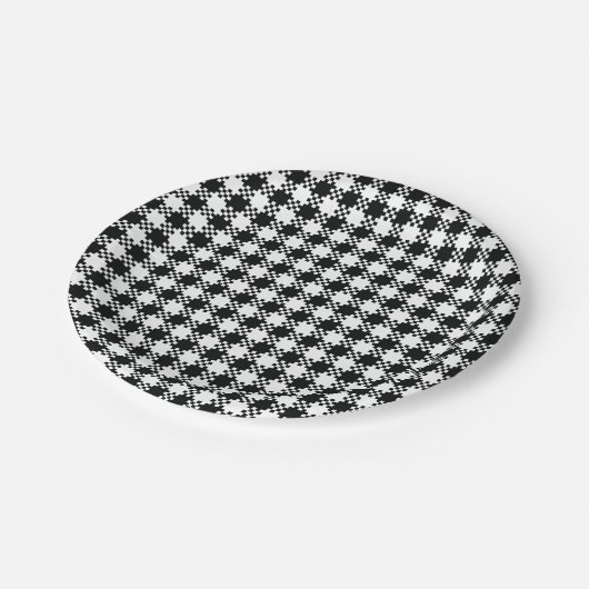 Houndstooth Paper-Bord Papieren Bordje (Gekanteld)