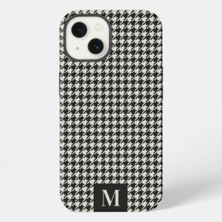 Houndstooth Patroon Monogram iPhone Hoesje iPhone 13 Hoesje