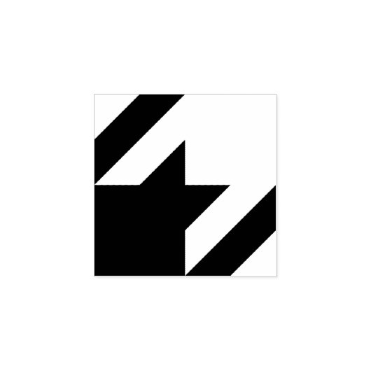 Houndstooth Patroon Zwart Wit Rubberstempel (Afrduk)