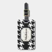 Houndstooth Pattern Bagagelabel (Voorkant verticaal)