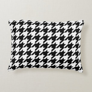 Houndstooth Pattern Black and White Accent Kussen