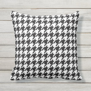 Houndstooth Pattern Black and White Buitenkussen