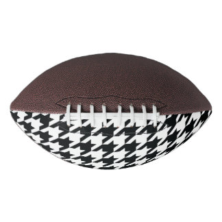 Houndstooth Pattern Black White American Football