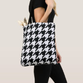 Houndstooth Pattern Black White Draagtas (Dichtbij)