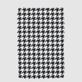 Houndstooth Pattern Black White Golfhanddoek (Voorkant)
