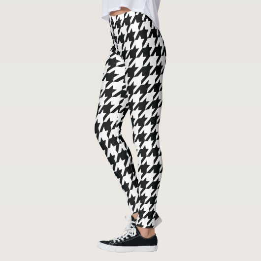 Houndstooth Pattern Black White Leggings (Links)