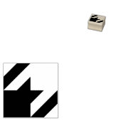 Houndstooth Pattern Black White Rubberstempel (Gestempeld)