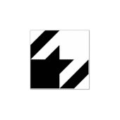 Houndstooth Pattern Black White Rubberstempel (Afrduk)