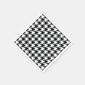 Houndstooth Pattern Black White Servet (Hoek)