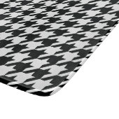 Houndstooth Pattern Black White Snijplank (Hoek)