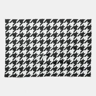 Houndstooth Pattern Black White Theedoek
