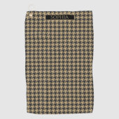 Houndstooth Pattern-Bleke Taupe- Golfhanddoek (Voorkant)