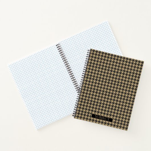 Houndstooth Pattern-Bleke Taupe- Notitieboek (Binnen)