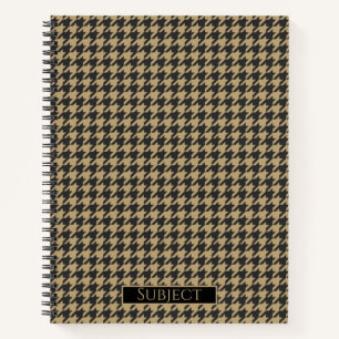 Houndstooth Pattern-Bleke Taupe- Notitieboek
