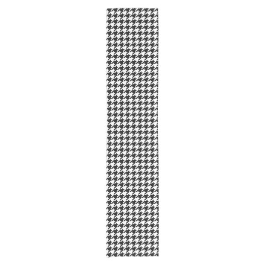 Houndstooth Pattern Custom Table Runner Korte Tafelloper (Voorkant)