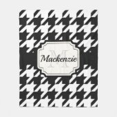 Houndstooth Pattern Fleece Deken (Voorkant)