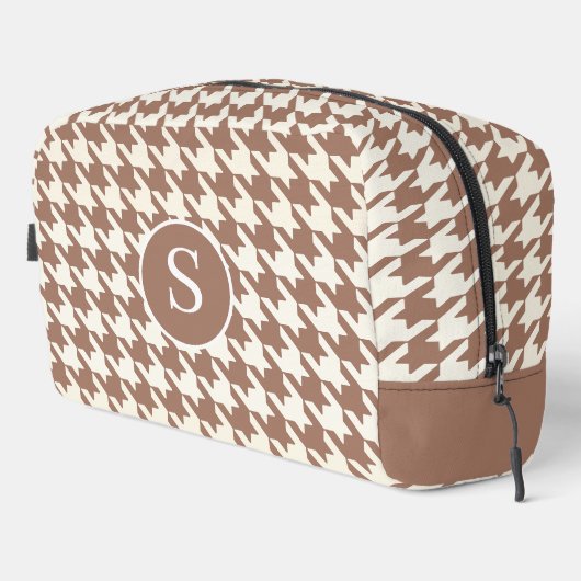 Houndstooth Pattern Mocha Mousse Toilettas Toilettasje (Rechterhoek)