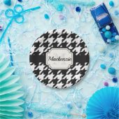 Houndstooth Pattern Papieren Bordje (Feest)