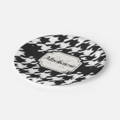 Houndstooth Pattern Papieren Bordje (Gekanteld)