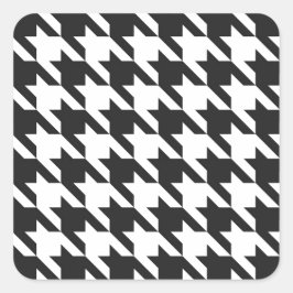 Houndstooth Pattern Vierkante Sticker