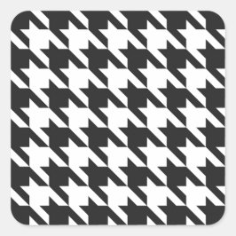 Houndstooth Pattern Vierkante Sticker