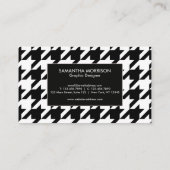 Houndstooth Pattern Visitekaartje (Achterkant)