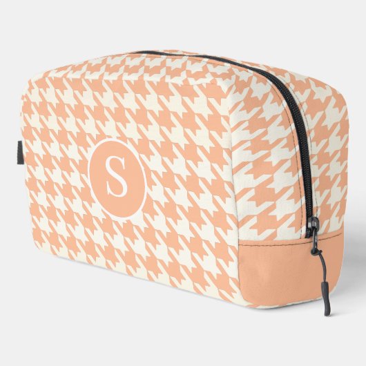 Houndstooth Peach Fuzz & White Toilettas Toilettasje (Rechterhoek)