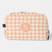 Houndstooth Pêcher Fuzz & Sac de toilette blanc (Recto)