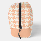Houndstooth Pêcher Fuzz & Sac de toilette blanc (Droite)
