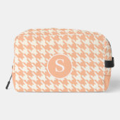 Houndstooth Pêcher Fuzz & Sac de toilette blanc (Verso)