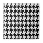 Houndstooth Pied-de-Poule Pattern Mod Tegeltje (Voorkant)