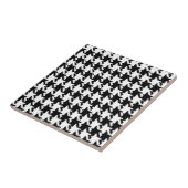 Houndstooth Pied-de-Poule Pattern Mod Tegeltje (Zijkant)