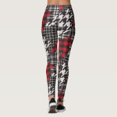 Houndstooth Pset Patroonpatrooncollage Leggings (Achterkant)