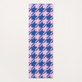Houndstooth Roze + Blauw Grote Patroon Yogamat (Achterkant)