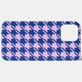 Houndstooth Roze + Blauw Patroon Case-Mate iPhone Case (Achterkant (horizontaal))