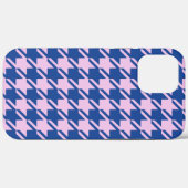 Houndstooth Roze + Blauw Patroon Case-Mate iPhone Case (Achterkant (horizontaal))